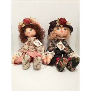 Vintage Ambrosia Soft Sculpture Fabric Doll by Laura Farnham Made In USA 90s Lot